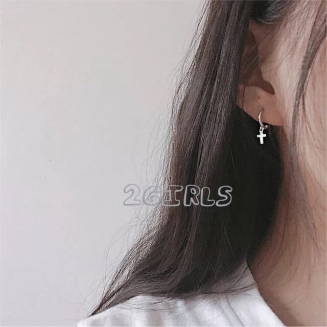 1 chiếc khuyên tai bông tai Bạc Ý 30% unisex cá tính kiểu mới lạ cực hay ah