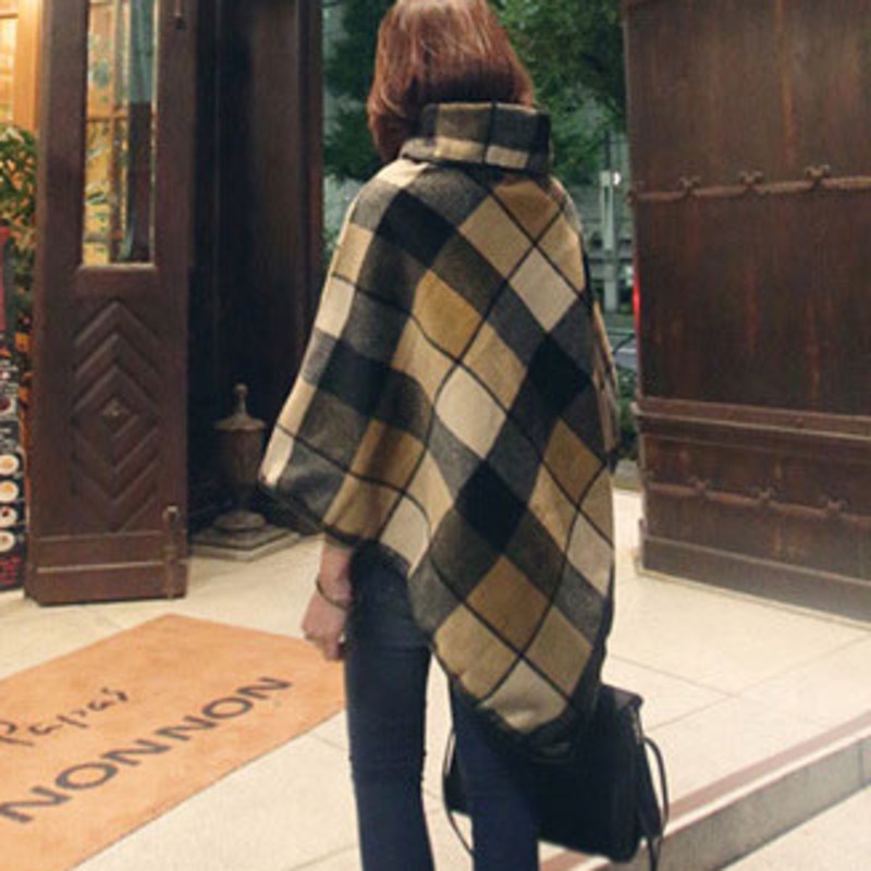 Áo Choàng Dáng Rộng Họa Tiết Kẻ Ô Vuông Cỡ Lớn Phong Cách Cổ Điển Thời Trang Cho Nữ | BigBuy360 - bigbuy360.vn