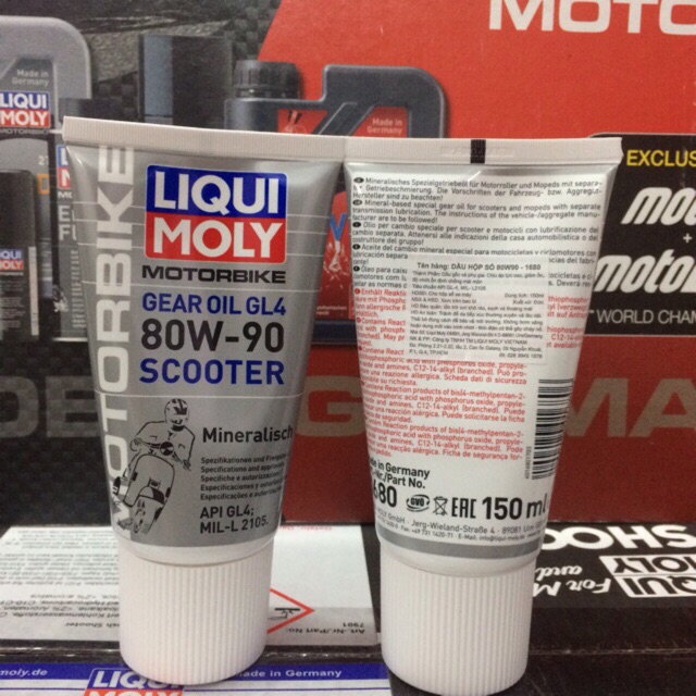 Nhớt Láp - Hộp Số Xe Tay Ga Liqui Moly Motorbike Gear Oil GL4 80W-90 Scooter 1680 150ml