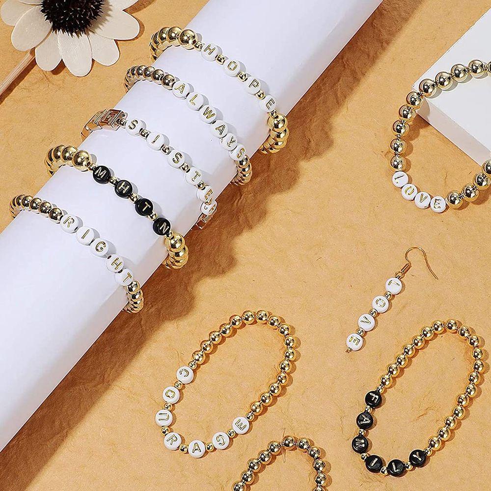 Túi 1600 Hạt Xỏ Vòng Tay / Vòng cổ In Chữ Handmade VANES1