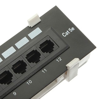 3C CAT5e Pro RJ45 Network Mini Patch Panel Wall Mount Rack Surface Bracket 12 P