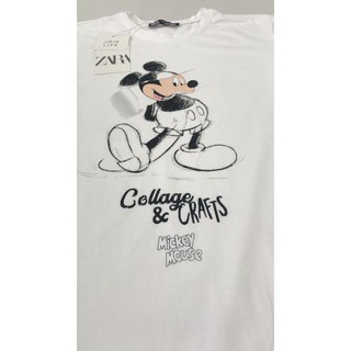 Áo thun 𝐙𝐚𝐫𝐚 nữ Mickey Mouse, cotton 100%, chất thun đẹp