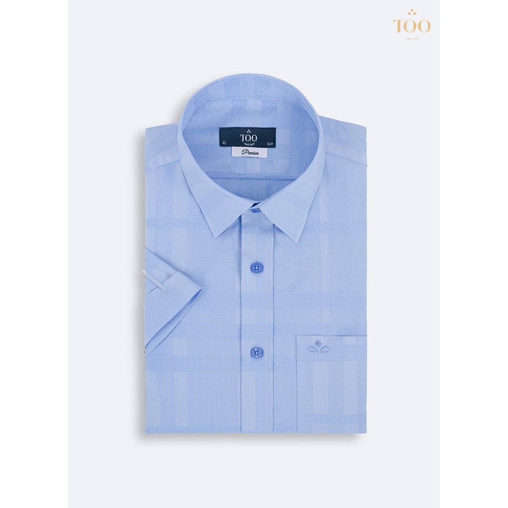 Áo sơ mi nam ngắn tay TQQ không nhăn vạt bằng có túi K414CB | BigBuy360 - bigbuy360.vn