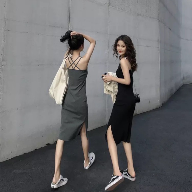 VÁY BA LỖ DÂY ĐAN COTTON