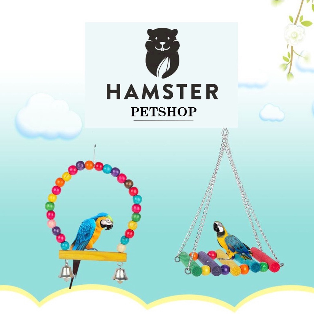 Xích đu treo lồng chim chim vẹt , sóc bay