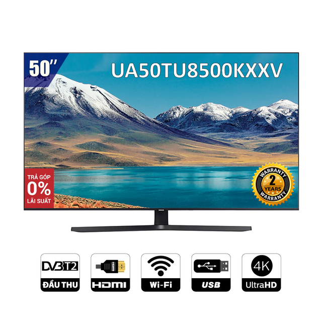 [Mã ELCE2TR giảm 6% đơn 200K] Smart Tivi 4K UHD Samsung 50 inch UA50TU8500KXXV - Miễn phí lắp đặt