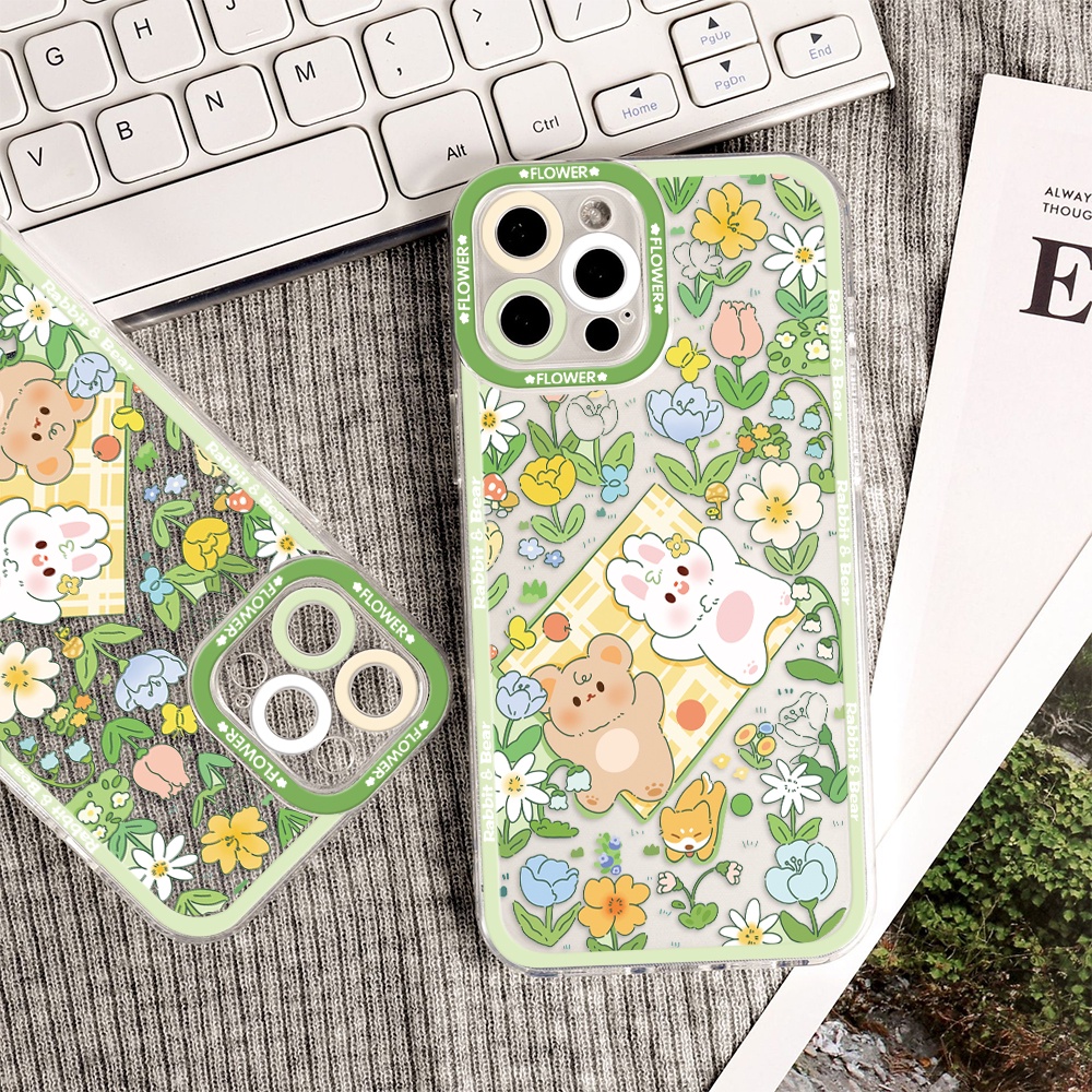 Ốp Điện Thoại Tpu Mềm Chống Sốc Họa Tiết Hoa Cho iPhone 11 12 13 pro Max XS X XR XS Max 7 8 6 6s plus SE 2020