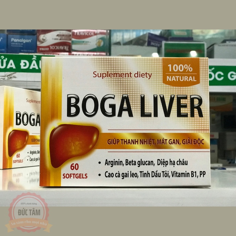 Viên Uống BOGA LIVER Bổ Gan, Mát Gan Hộp 60 Viên Mềm