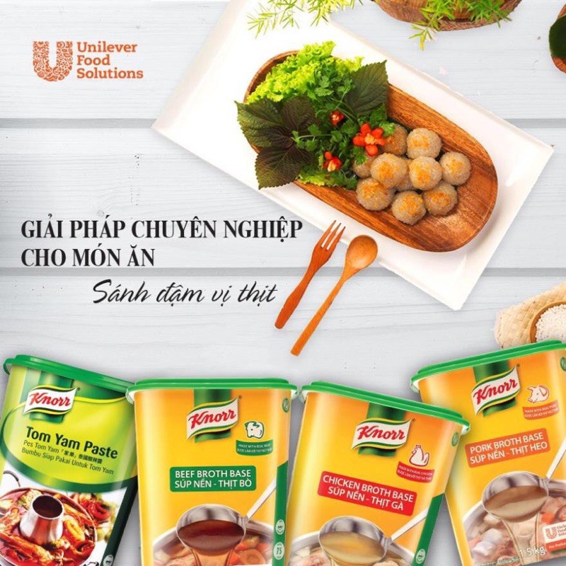 Hũ 1Kg Bột thịt gà Knorr - Mẫu Mới Date 07/2023