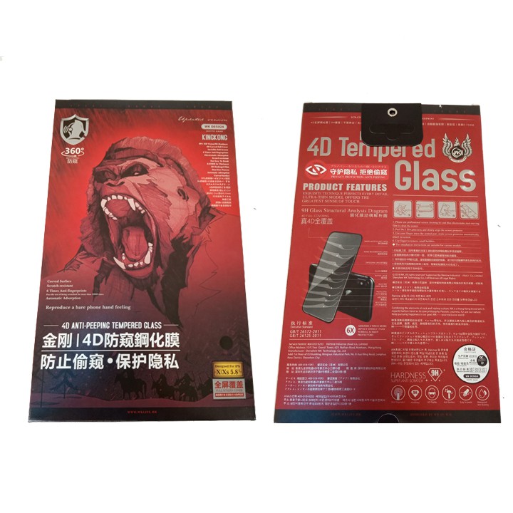 Miếng dán cường lực chống nhìn trộm Remax WK KingKong cho iPhone X XS iPhone 11 Pro iPhone 12 iPhone 13 series