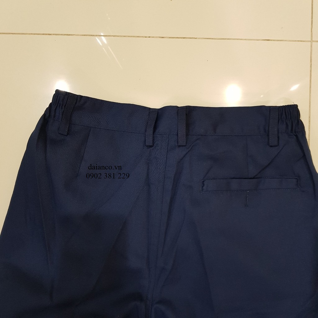 Bộ quần áo bảo hộ, quần áo kỹ sư màu xanh đen phối đỏ - DA11