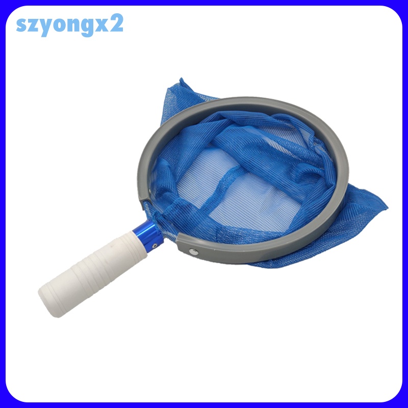 [Szyongx2] Heavy Duty Pool Skimmer Net Spa Leaf Rake Cleaning Tool Black Fine Mesh Bag