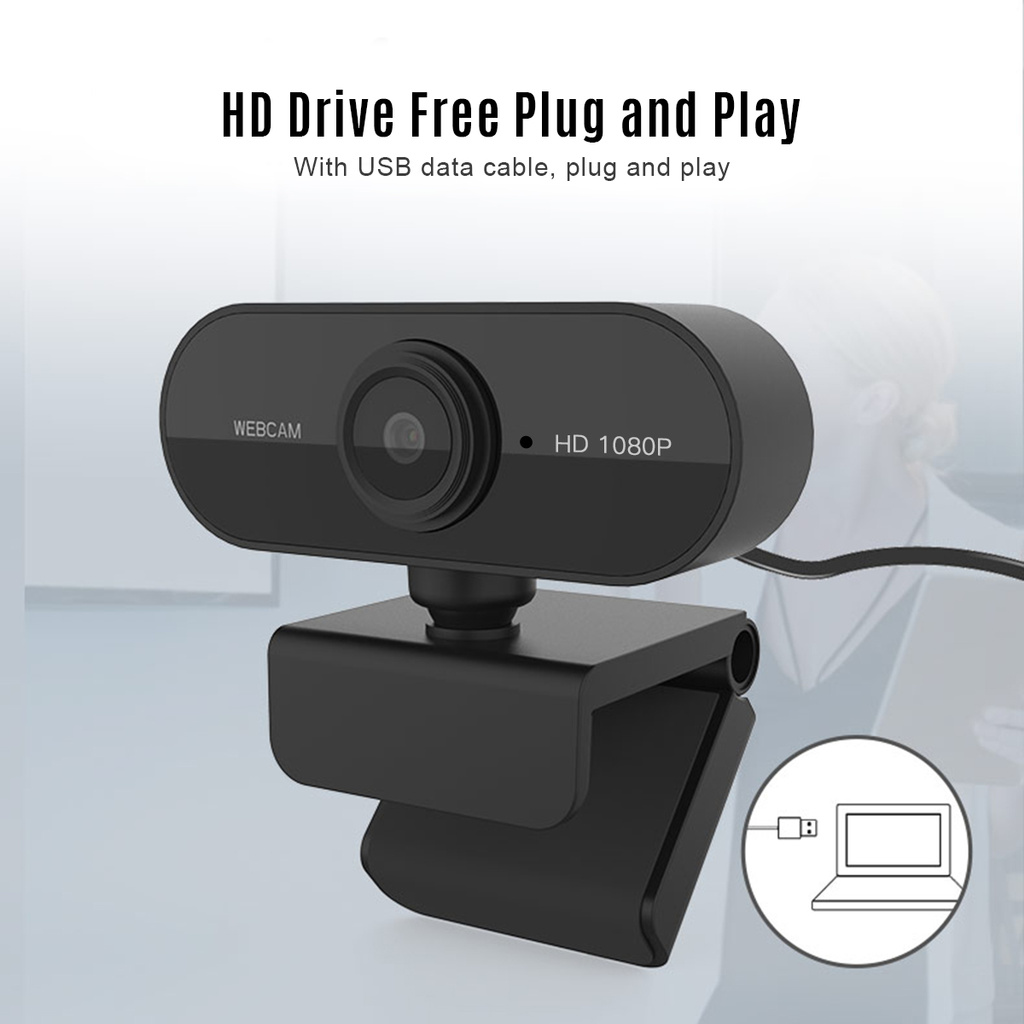 Webcam 1080p Hd 2 Mega Pixel Xoay 360 Độ Tự Động Lấy Nét Kèm Micro Cho Máy Tính