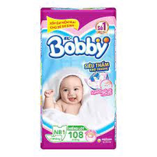 Miếng lót sơ sinh bobby nb1 108 miếng/ nb2 60 miếng