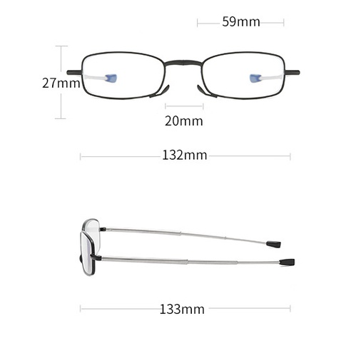 Kính lão nam nữ - viễn thị gấp gọn chất lượng cao có độ sẵn 0.5-6 độ cho người già đọc sách mọi khoảng cách tiện lợi