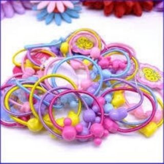Túi 50 dây cột tóc cho bé yêu