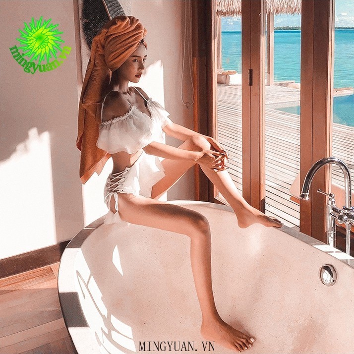 one piece white fashion female summer swimwear | BigBuy360 - bigbuy360.vn