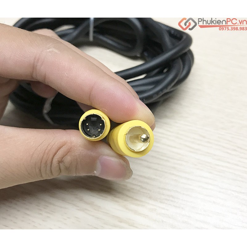 Dây cáp S-Video sang AV RCA 3 mét dùng cho máy siêu âm, nội soi. Cáp chuyển đổi hai chiều AV RCA to Svideo Cable 3M