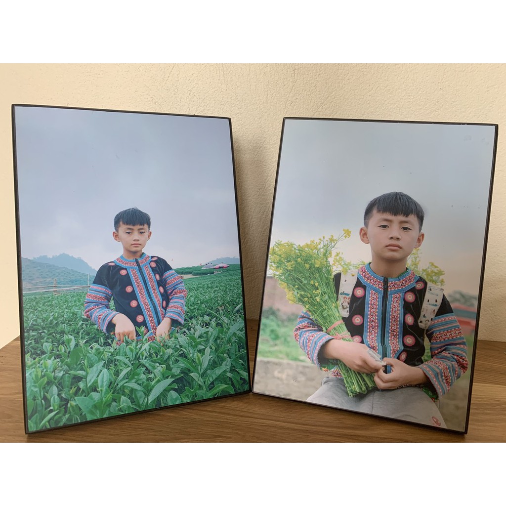 Ảnh gỗ để bàn, in ảnh để bàn, khung ảnh, in ảnh lên gỗ (ảnh gỗ đen)