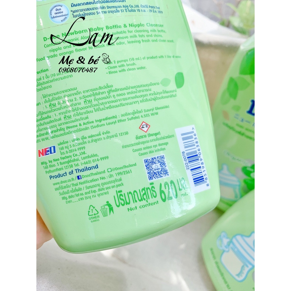 Nước rửa bình sữa rau củ quả Dnee Hữu cơ