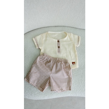 Sét bộ chất liệu cotton Hàn cho bé trai 9-23kg