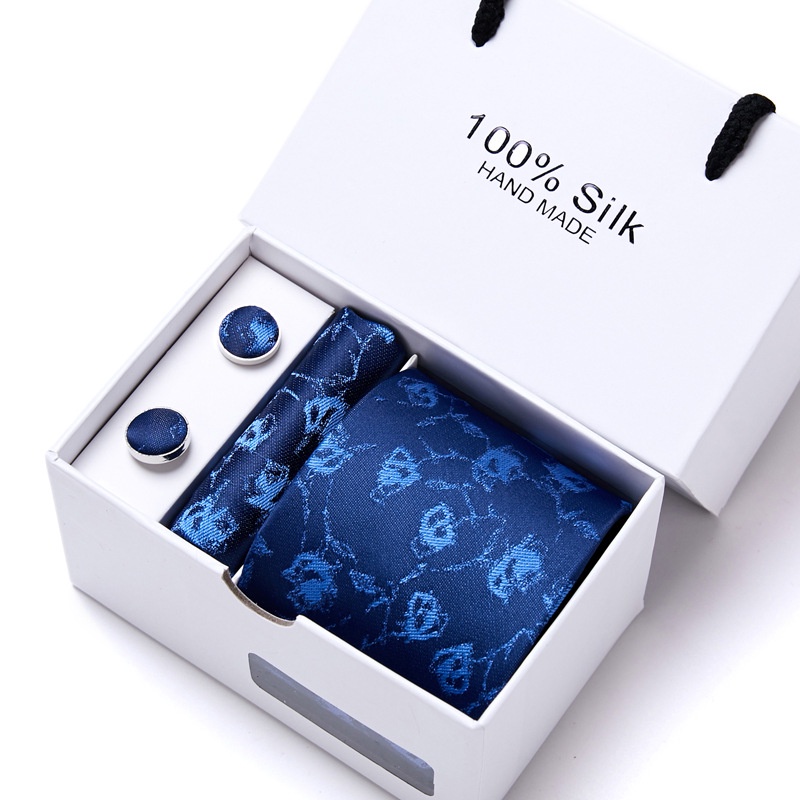 Bộ 4 Món Cà Vạt Họa Tiết Sọc Thời Trang Cho Nam