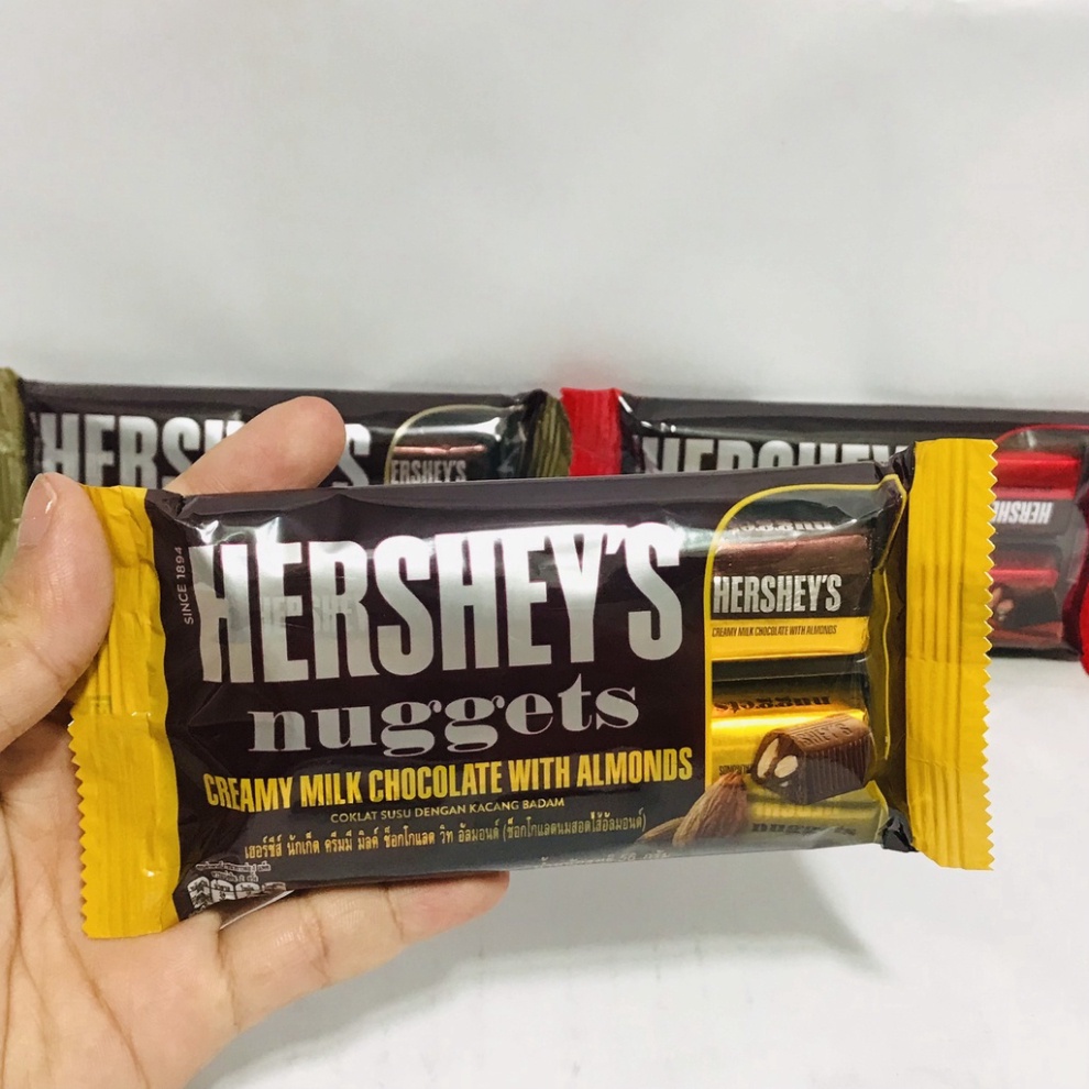Kẹo socola Hershey’s nuggets 56g (3 vị nhập khẩu malaysia)