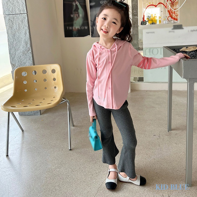 Quần Dài Ống Loe Lưng Cao Co Giãn Thời Trang Xuân Thu Phong Cách Hàn Quốc Cho Bé Gái