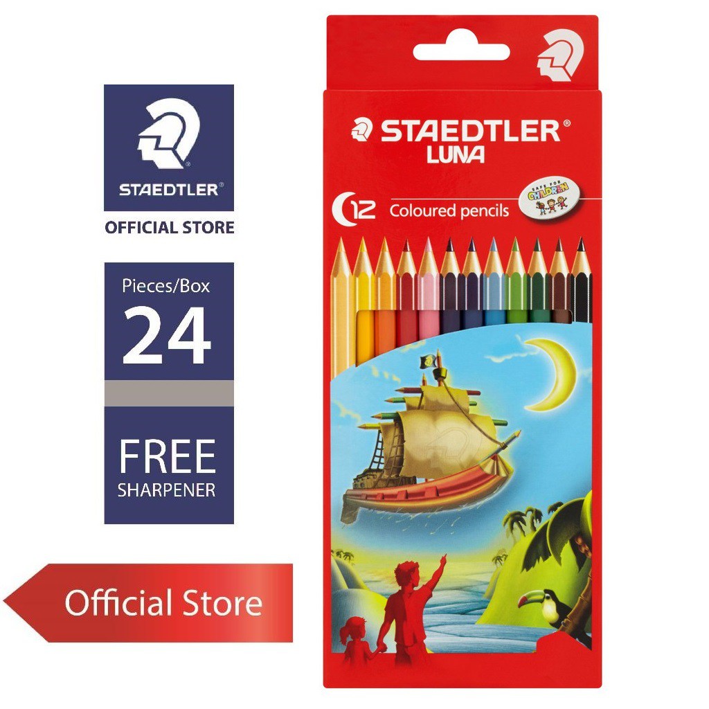 Hộp Chì Màu Staedtler 136C và 175COC( 12 màu, 24 màu, 36 màu, 48 màu) tặng kèm 1 chiếc gọt chì bên trong