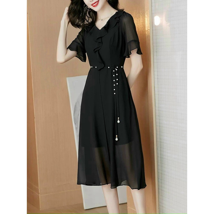 (HCM) Đầm voan chiffon 2 lớp Thời Trang siêu xinh , tôn dáng sành điệu cho các quý cô quý chị em KOKO MI FASHION