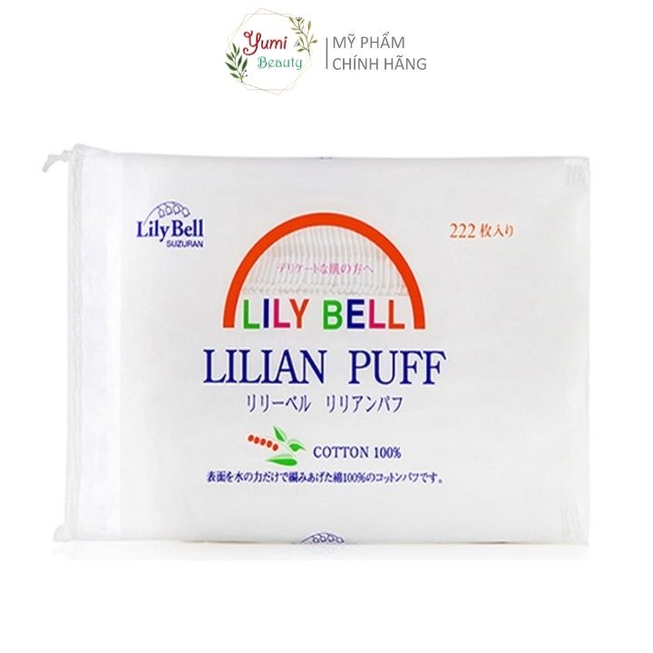 Bông tẩy trang Lily Bell Suzuran 100% Cotton 222 miếng
