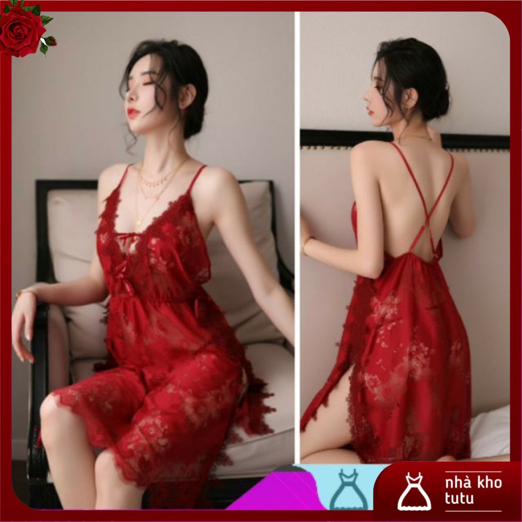 Đầm ngủ ren chị chủ gợi cảm L322