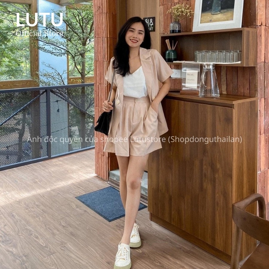 Set áo blazer ngắn tay mix quần short trẻ trung