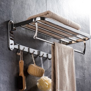 Kệ Inox SUS304 gập đứng để khăn tắm treo tường