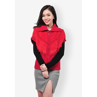 Áo len gile ren đắp lông - h420 - hqlens