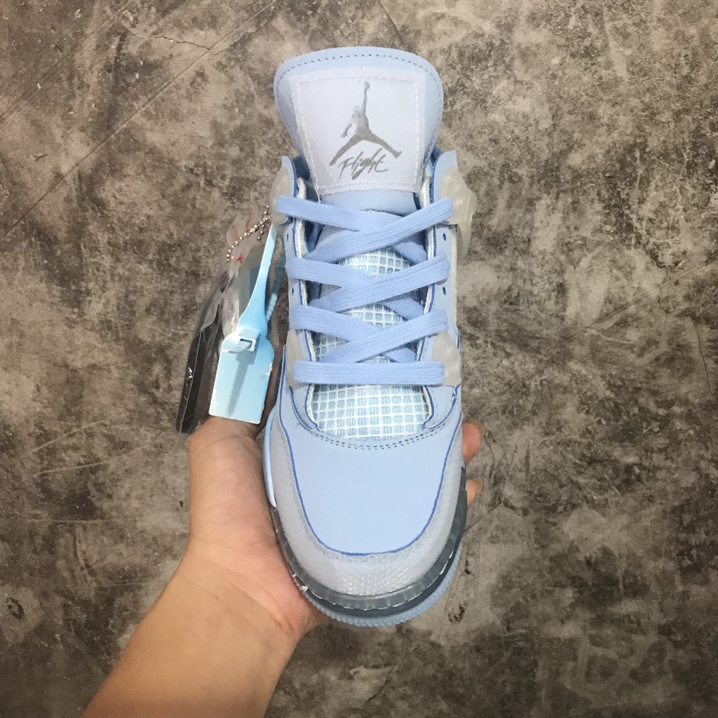 Giày JORDAN 4 Xanh Nhạt,Giày thể thao JODAN,Giày Sneaker JD1 OFF WHITE Retro University Blue mới nhất,hót nhất