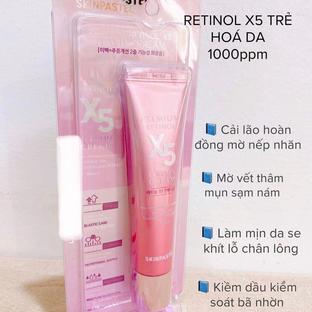 [Siêu sale] Kem Cải Lão Hoàn Đồng Retinol X5 Elastin Hàn Quốc - Bí quyết đỉnh cao trong dòng trẻ hóa làn da