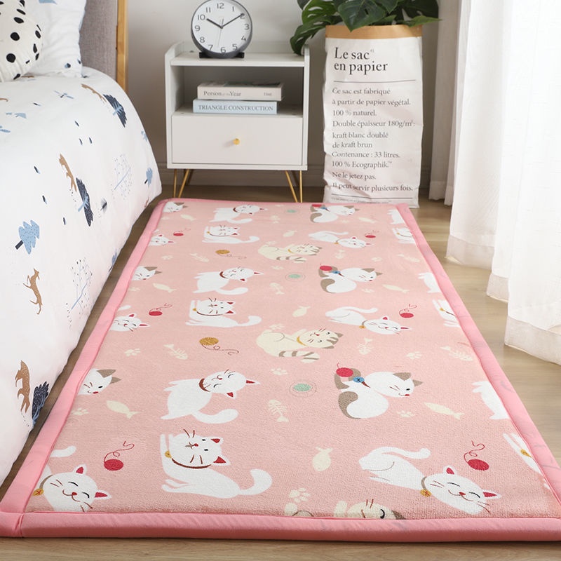 Thảm Nhung San Hô Dày Dặn Chống Trượt Cho Bé Tập Bò