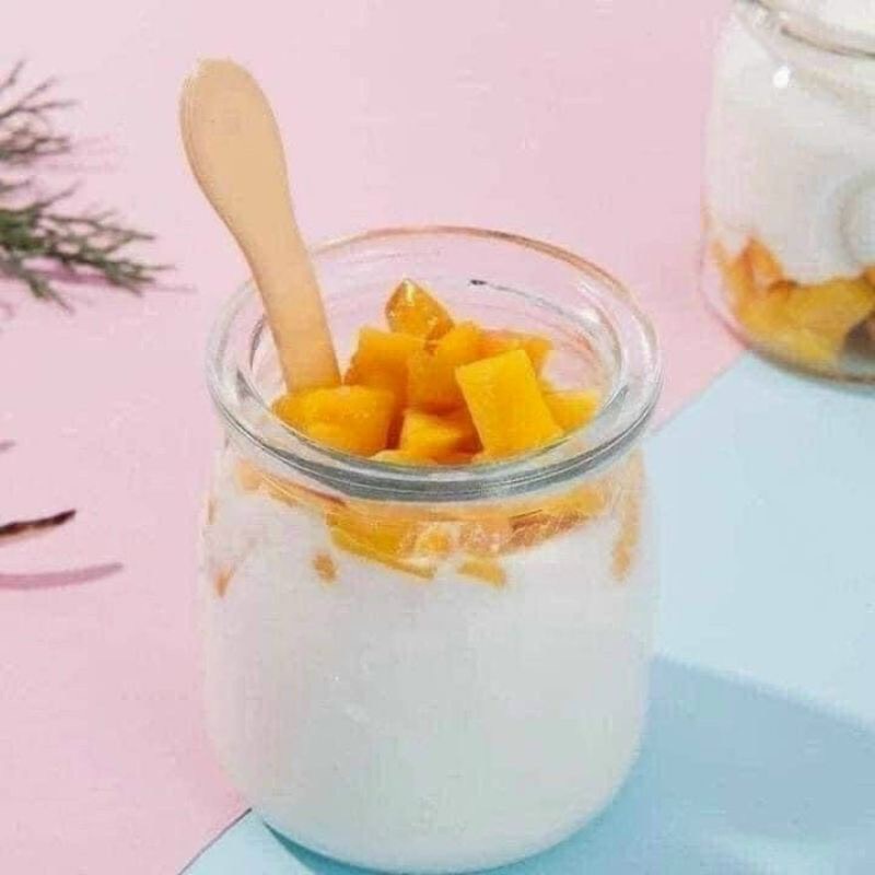 Combo 12 hũ thủy tinh làm sữa chua có nắp đậy loại đẹp