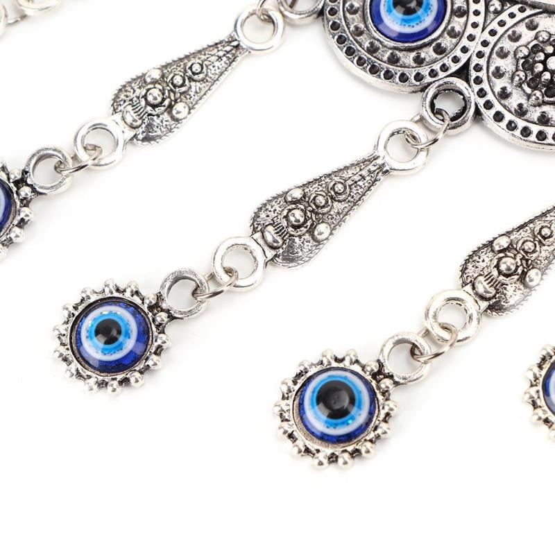 Mặt dây đeo Evil Eye màu xanh may mắn thiết kế độc đáo