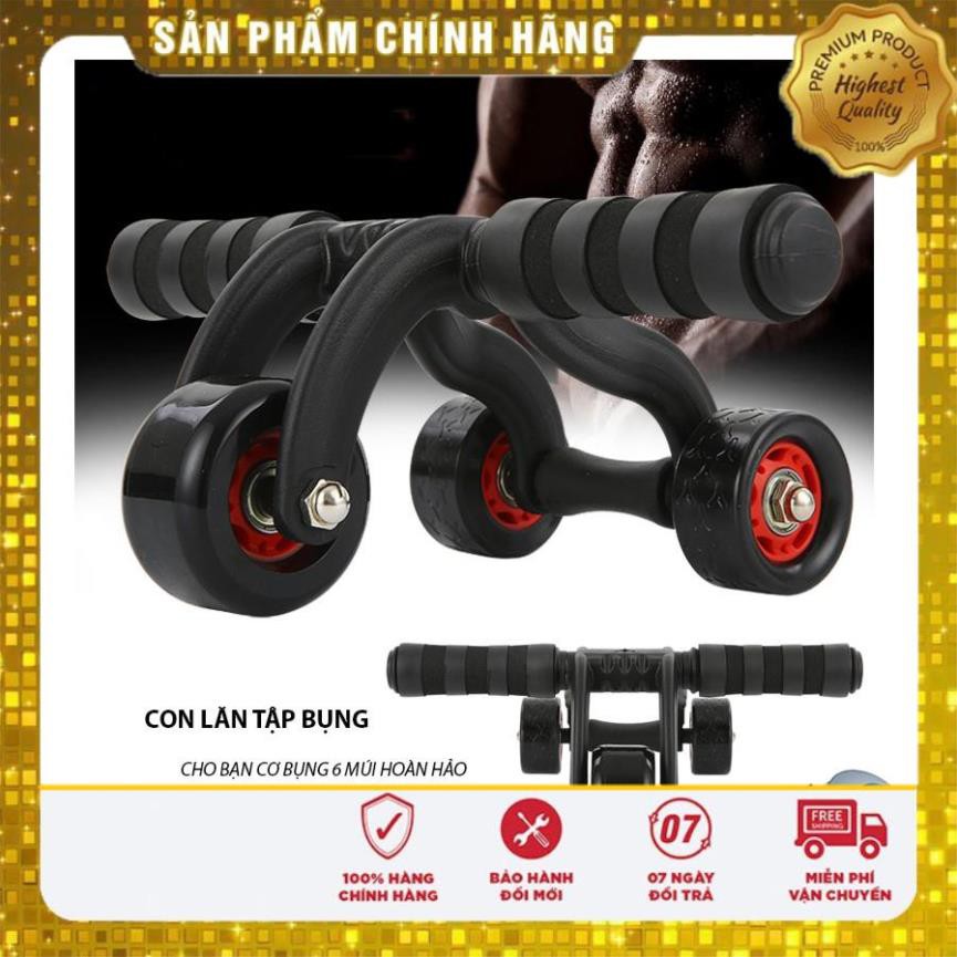 Bánh Xe Tập Cơ Bụng 3 Bánh BX03 + Tặng Thảm Lót Và Tấm Chắn