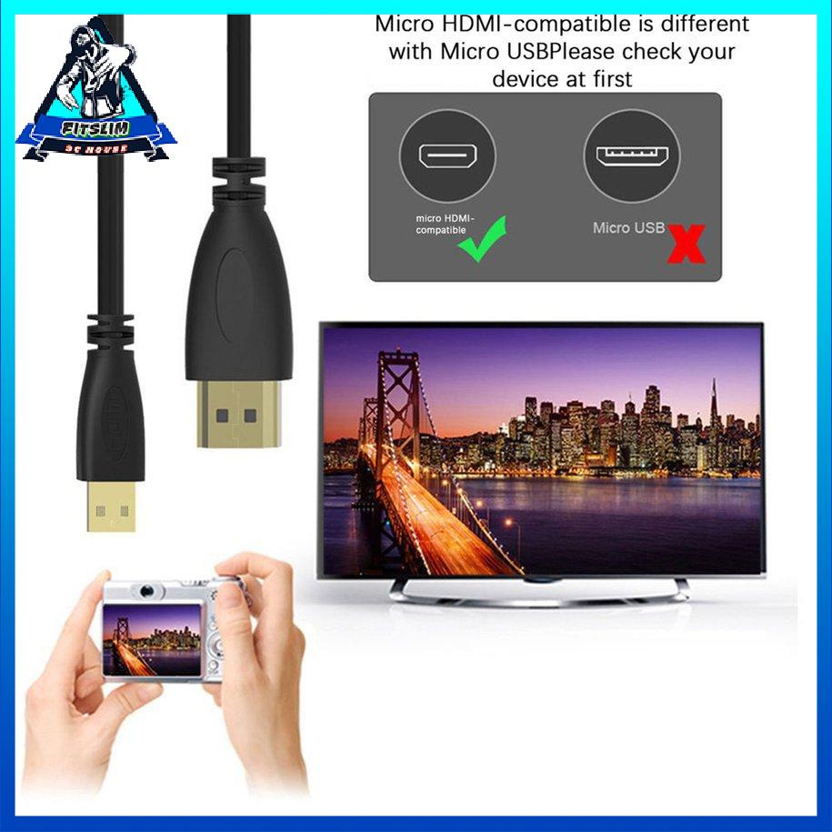 1M Micro HDMI, tương thích với HDMI, 1080p, tương thích với HDMI TV Cáp AV Bộ chuyển đổi AV [8/18]