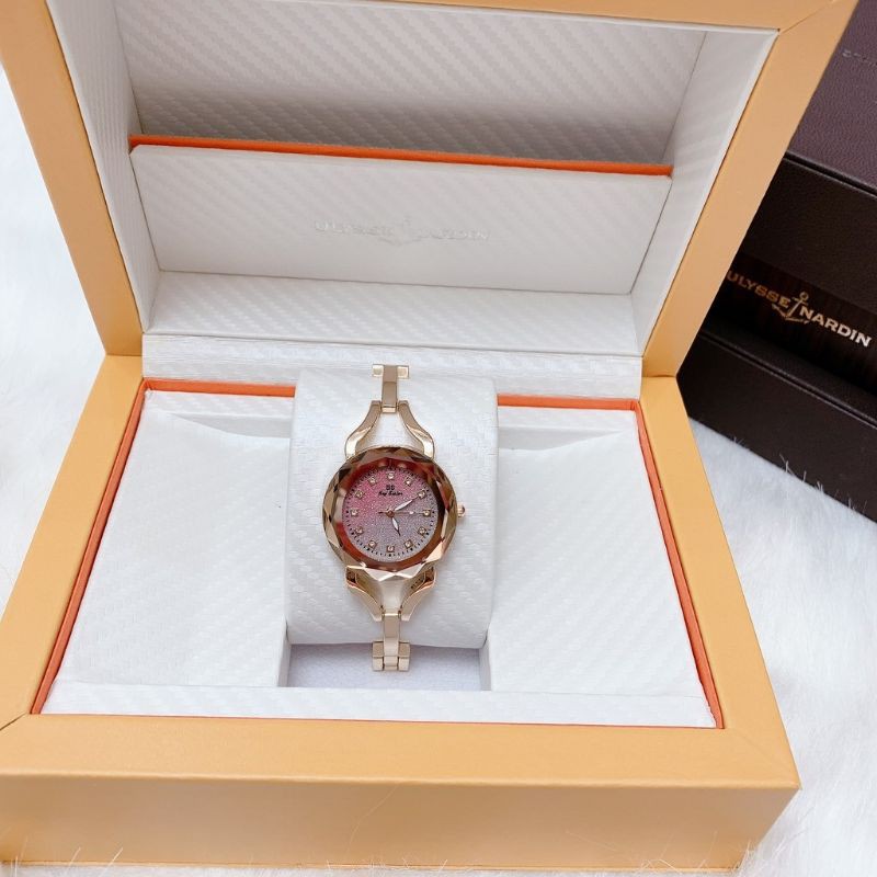 Đồng hồ nữ Dyoss & XBeauty Bs mặt kính 3D kim tuyến, thiết kế trẻ trung, sang trọng. Đồng hồ nữ đẹp