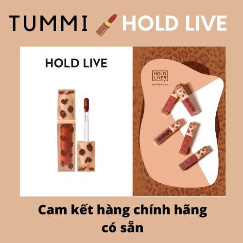 [HOT] Son Holdlive da beo - Leopard Texture Lip glaze - Son lì chính hãng siêu mướt mịn