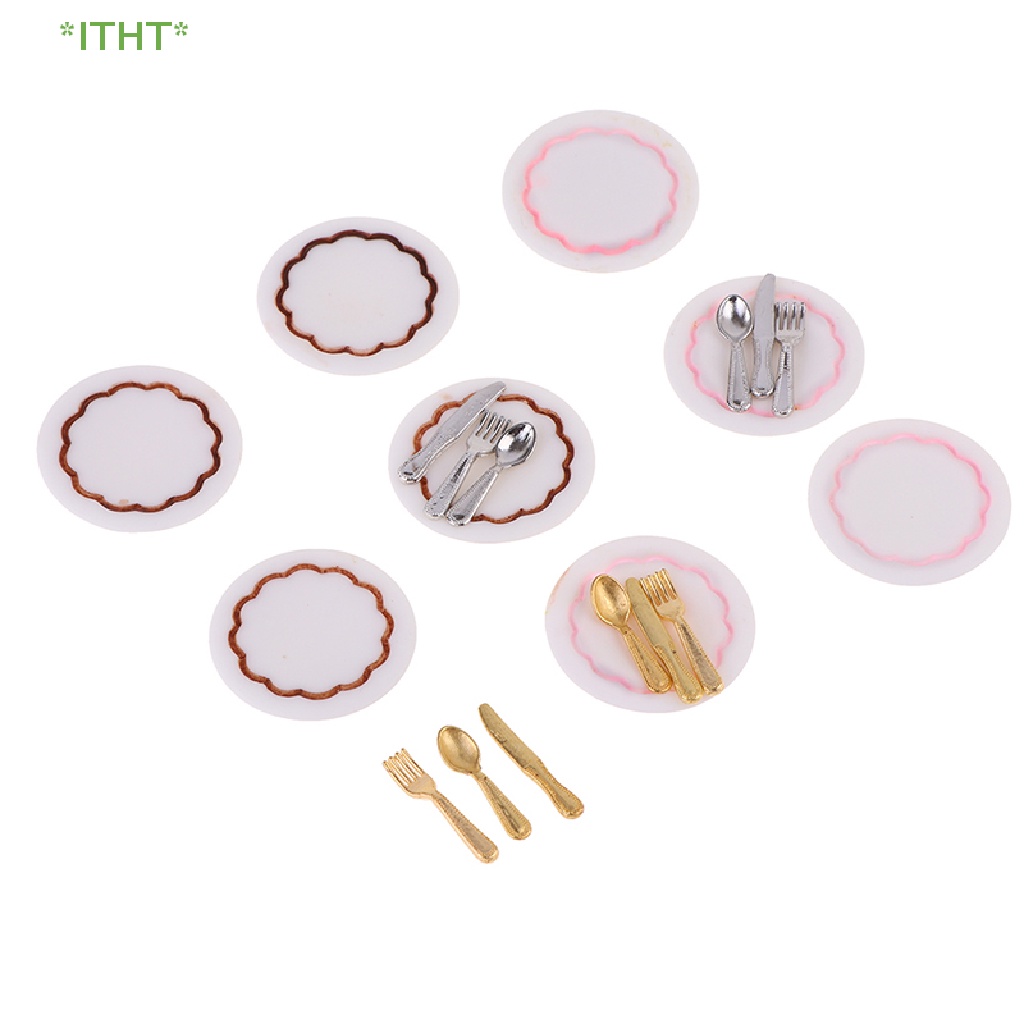 Bộ Muỗng Nĩa 1: 12 Dùng Trang Trí Nhà Búp Bê Mới