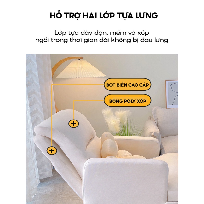 Ghế Sofa Đơn Thư Giãn, Ghế Lười Văn Phòng Có Ghế Để Chân Cao Cấp, Bảo Hành 12 Tháng