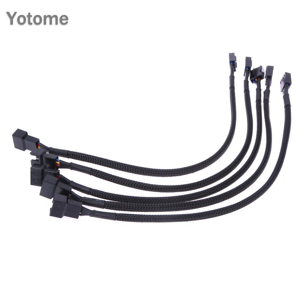 Set 5 Dây Cáp Nối Dài Quạt Tản Nhiệt 4 Pin 12in Cho Máy Tính