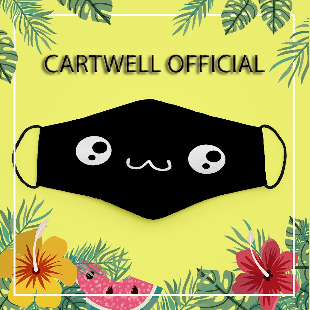 Khẩu trang dễ thương cute trẻ em cho bé hoạt hình thú cưng Hình Vẽ DRAWN CARTWELL dây đeo mềm phòng ô nhiễm kháng khuẩn