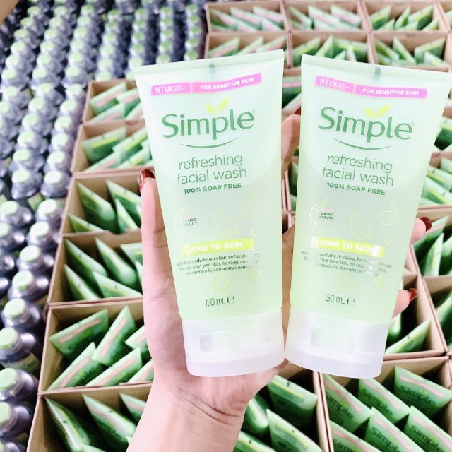 [AUTH] SỮA RỬA MẶT SIMPLE KIND TO SKIN REFRESHING FACIAL WASH GEL- SRM SIMPLE 👧