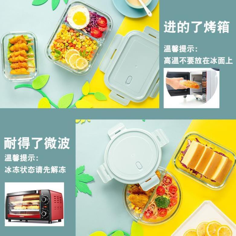 Bát thủy tinh chống tràn có nắp đậy dành cho gia đình  320ml tới 1000ml